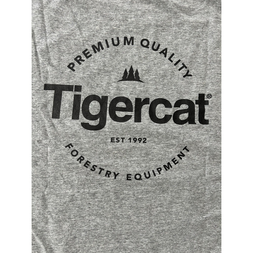 Russell Athletic Men's Dri-Power Tigercat Forestry Equipment 2XL Gray T-shirt